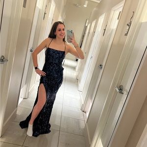 Windsor Navy Blue Prom Dress